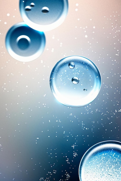 kropelki wody bańka cząsteczki błyszczący biznes technologii tło projektowe materiał tapeta