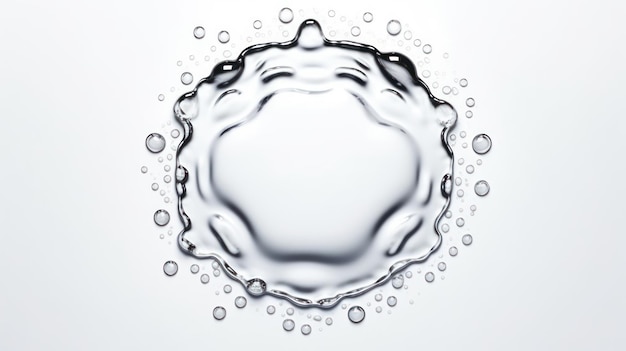 Kropla wody zbliżenie białe tło