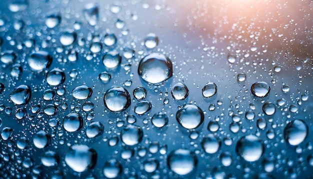 Krople deszczu na szklanej powierzchni uchwycają piękno natury delikatny dotyk i artystyczność w ev