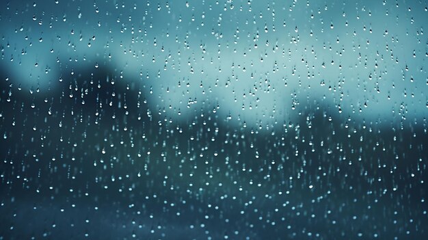 Krople deszczu spadające w deszczowe dni są powolne
