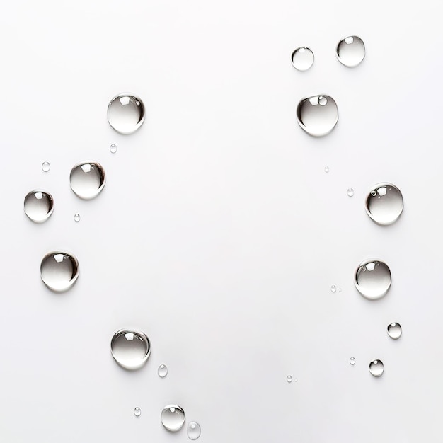Zdjęcie krople wody tło dla reklamy kosmetycznej