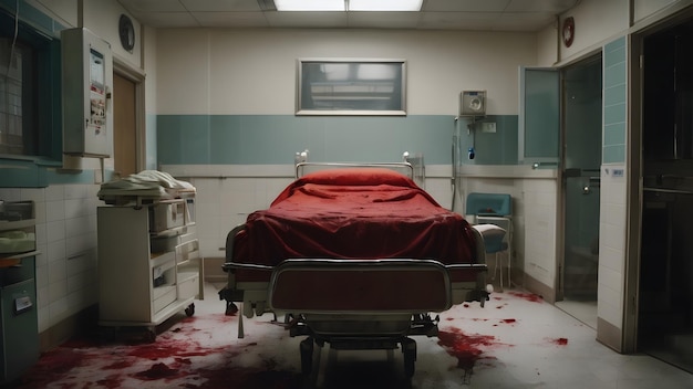 Zdjęcie krwawy pokój szpitalny tło bardzo fajne