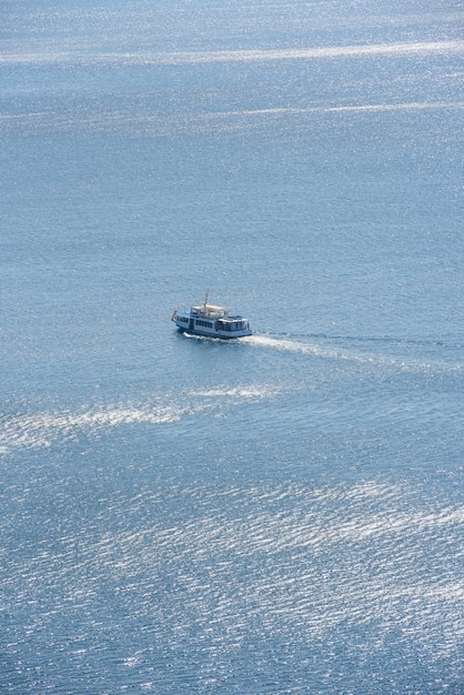 Krym Balaklava 15 września 2019 r. Góra Widok na Morze Czarne w lecie