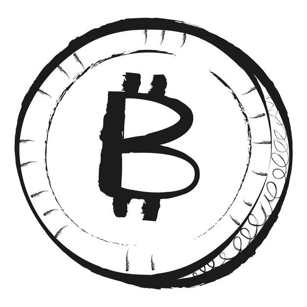 Kryptowaluta Bitcoin naklejka png uroczy rysunek na przezroczystym tle