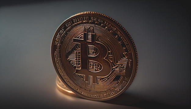 Kryptowalutowa moneta bitcoinowa koncepcja pieniądza elektronicznego