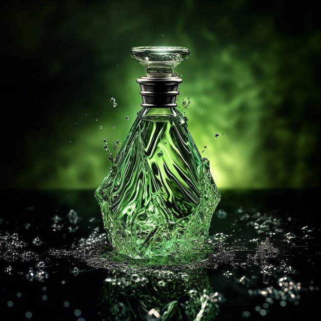 Krystaliczna elegancja w tańcu zielonych perfum