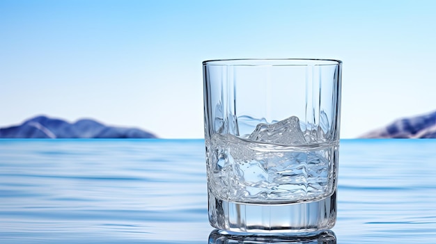 Krystalicznie czysta woda w szklance