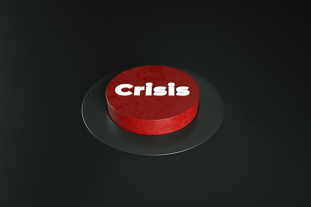 Kryzysowy czerwony przycisk