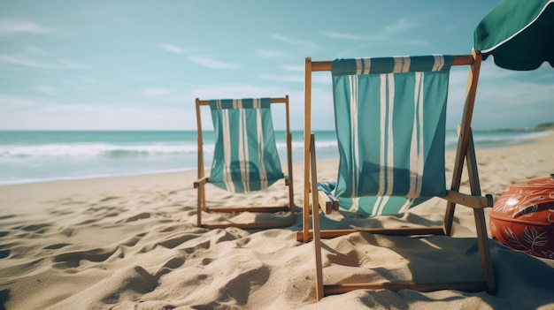 Krzesła na trawniku na Sandy Beach