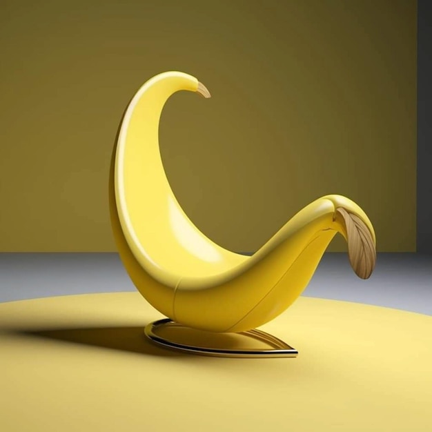 Krzesło bananowe z księżycem na siedzeniu