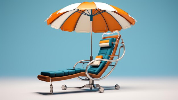 Krzesło basenowe z parasolem