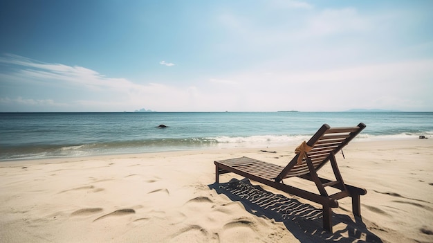 Krzesło plażowe w słoneczny dzień