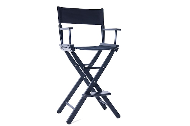 Krzesło reżyserskie na białym tle