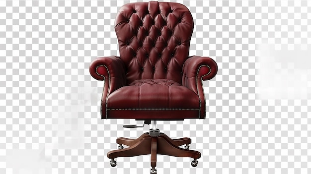 krzesło z czerwoną skórzaną plecami i czarnym skórzanym krzesłem