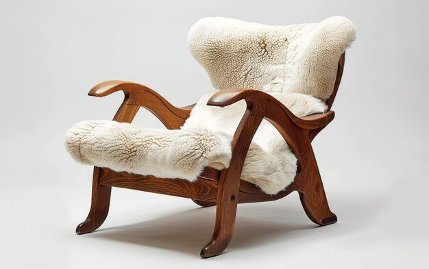 Krzesło z drewnianą ramą
