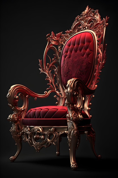 Krzesło z napisem „król”.