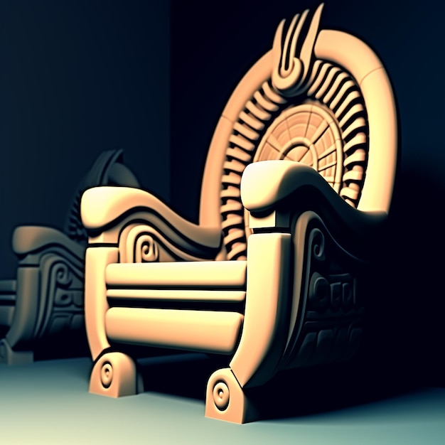 krzesło z wzorem z napisem „słowo”.