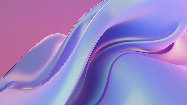 Krzywa i falisty płyn w ruchu kolorowe tło renderowania 3d