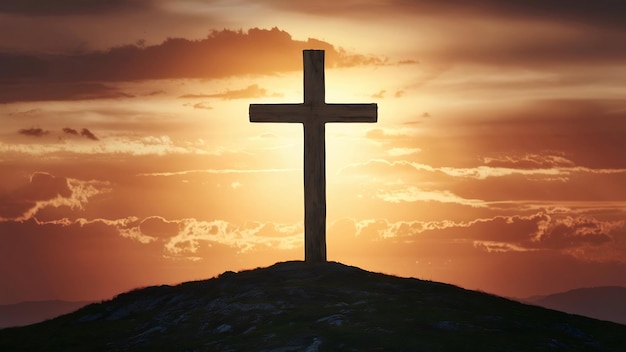 Krzyż na wzgórzu Jezus Chrystus prawdy z Biblii