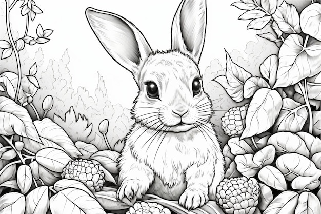Książka do malowania "Baby Rabbit Bunny" Strona dla dzieci 2