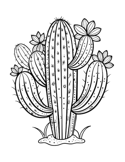 Książka do malowania kaktusów dla dzieci i dorosłych