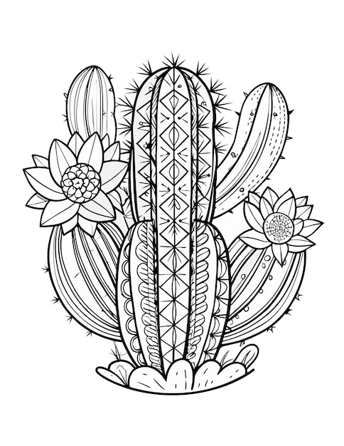 Książka do malowania kaktusów dla dzieci i dorosłych
