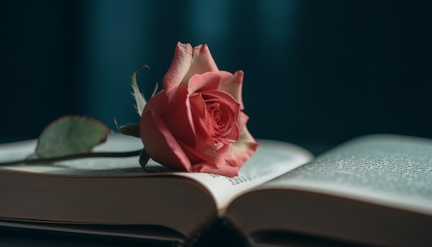 Książka z różą