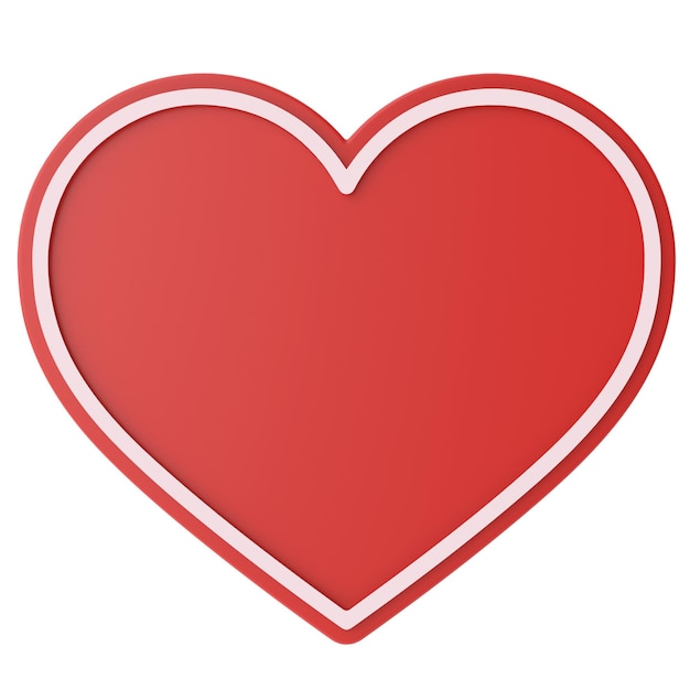 Zdjęcie kształt serca valentine dekoracji ilustracji 3d