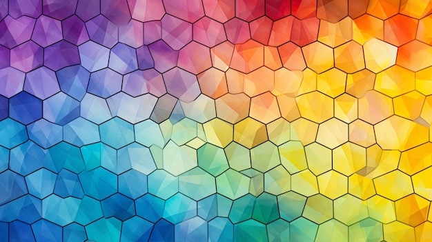Kształty geometryczne mozaika tła w tęczy kolorów