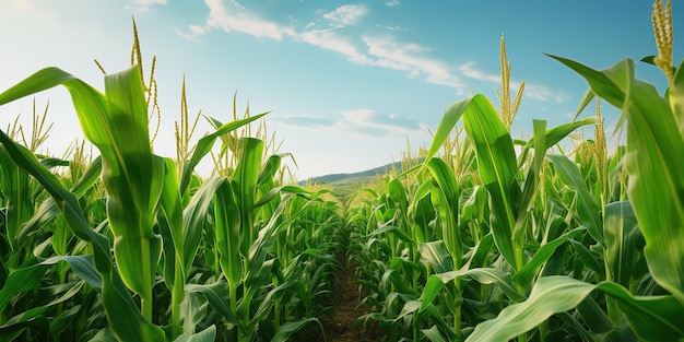 Kształty kukurydzy na plantacji kukurydzy