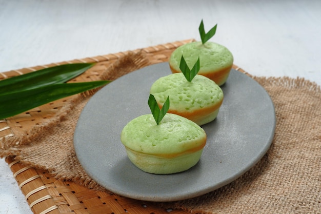 Kue Apam Lub Apem Indonezyjska Tradycyjna Słodka Przekąska.