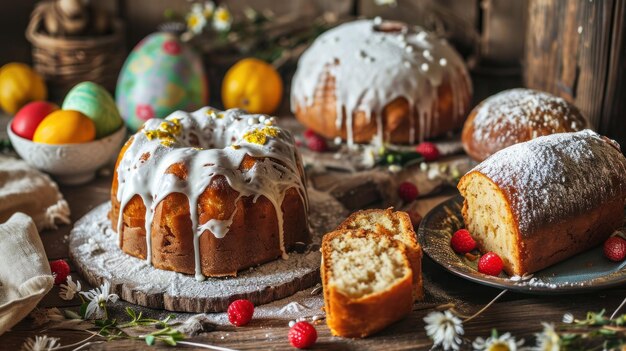 Kulich i chleb wielkanocny