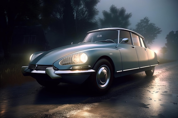 Zdjęcie kultowa elegancja oszałamiające renderowanie 3d citroena ds pallas