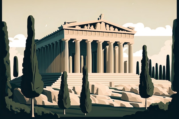 Kultowy ateński Partenon i Akropol