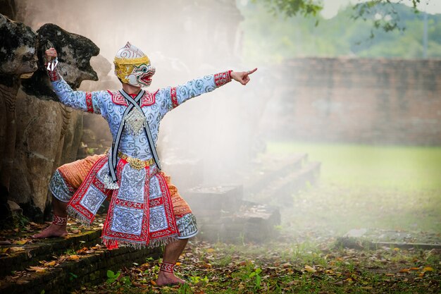 Kultura Sztuki Tajlandia Taniec W Zamaskowanym Khon W Literaturze Ramajana