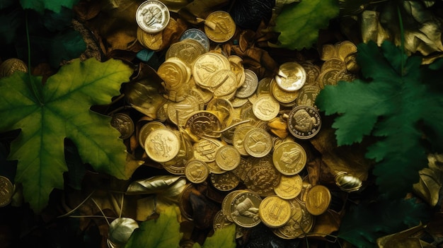 kupa złotych monet