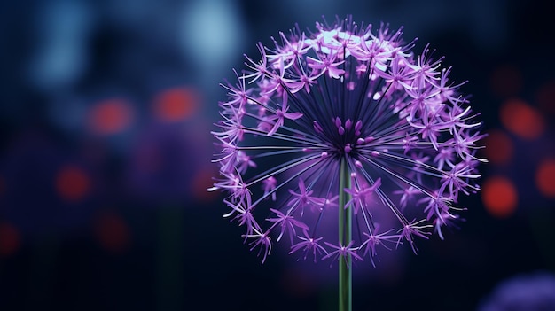 Kwiat Allium Realistyczny obraz wygenerowany przez sztuczną inteligencję