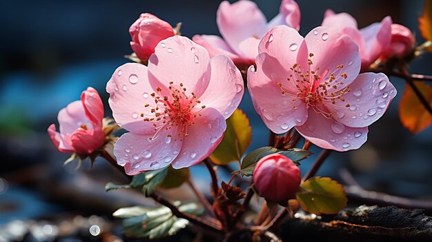 Zdjęcie kwiat chaenomeles japonica