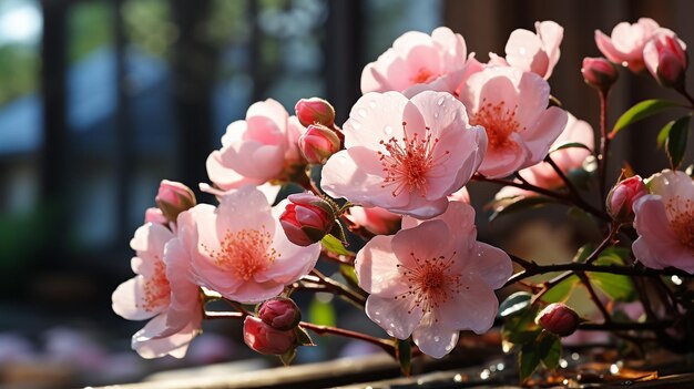 Kwiat Chaenomeles japonica