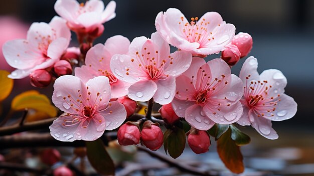 Zdjęcie kwiat chaenomeles japonica