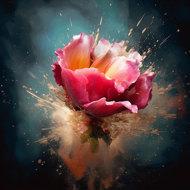 Zdjęcie kwiat cyfrowej sztuki