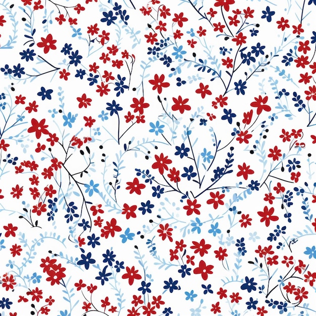 Kwiat i liść wzór tekstylny dekoracja bukietu wzór tła kwiat poziomy