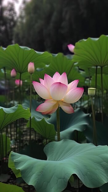 Kwiat lotosu w wodzie