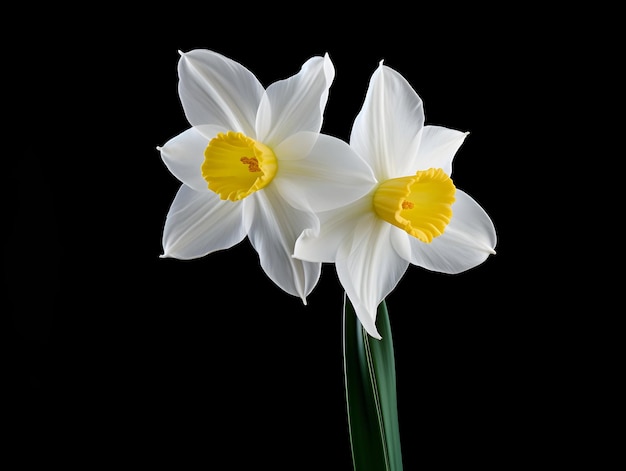 Kwiat narcyza w studiu w tle pojedynczy Kwiat Narcyza Piękne obrazy kwiatów