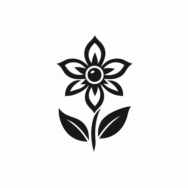 Zdjęcie kwiat piękności wektorowy projekt ikony ilustracji szablon graficzny kwiatowy symbol kwiat wiosenny