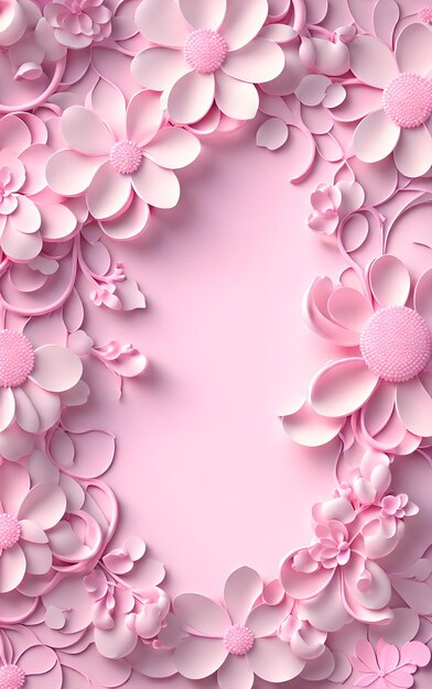 Zdjęcie kwiat różowy granica tło cień 3d ozdób portret ślubny tapeta