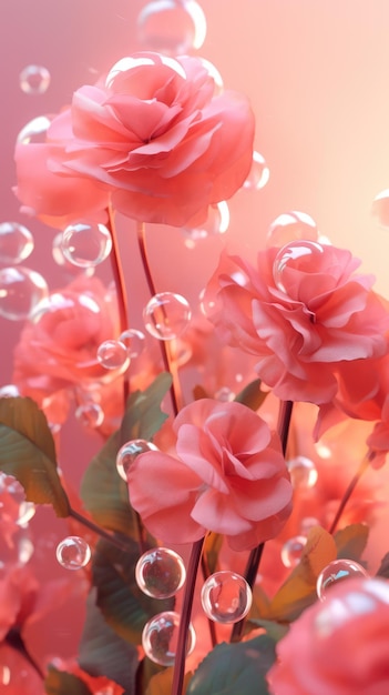 kwiat róży roślina róża bąbelkowa róża