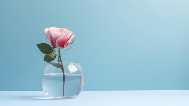 Kwiat róży w wazonie Ilustracja AI GenerativexA