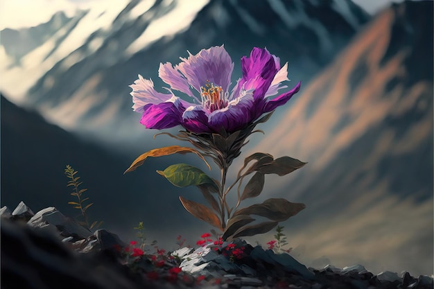 Kwiat w górach