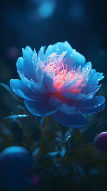 Kwiat w kolorze niebieskim